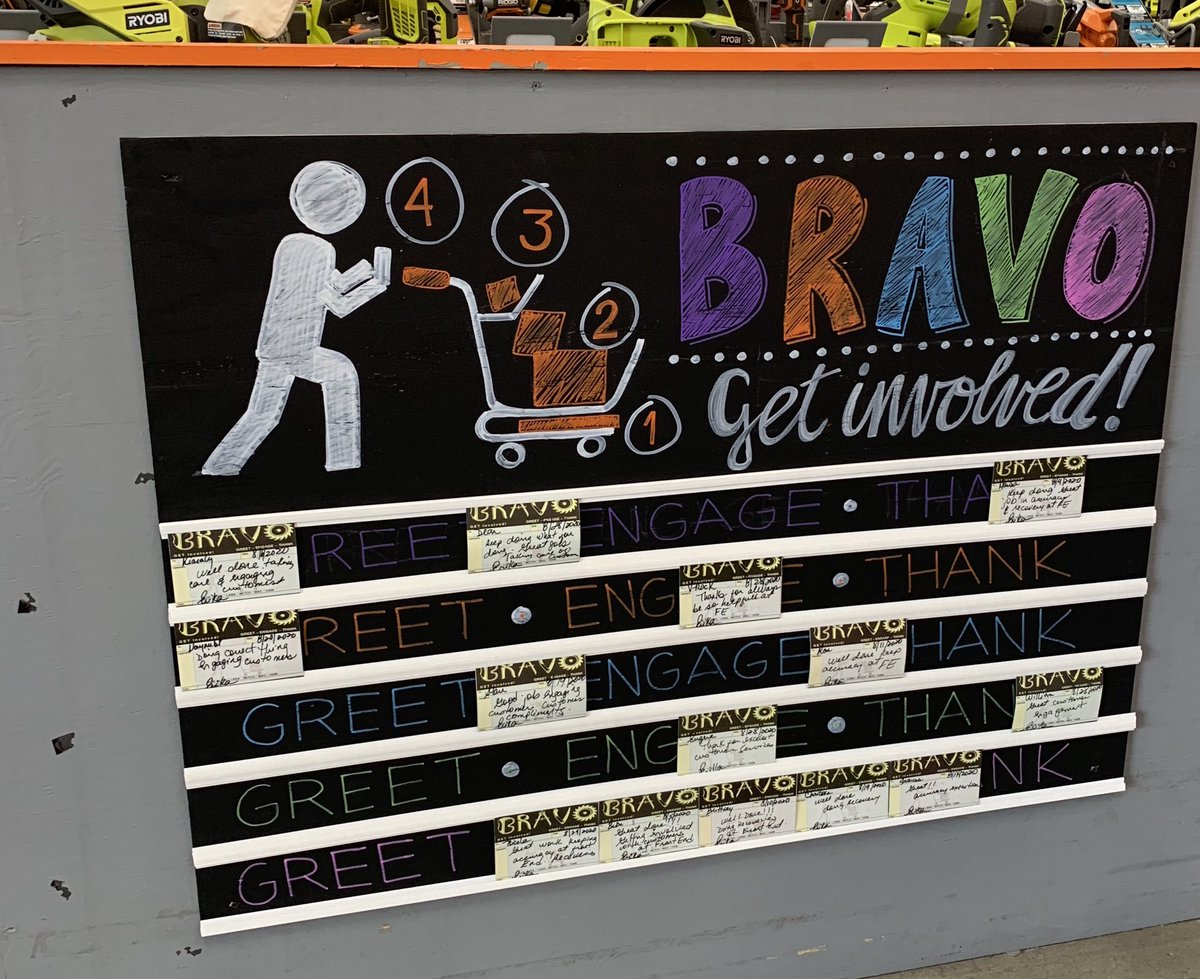 New front end Bravo board!  Looking forward to filling it up with recognition for our awesome cashiers👏👏Thank you Erica and V-Rock for making it happen!! ⁦<a href="/thayer_eric/">EricThayer</a>⁩ ⁦<a href="/HDGerri/">Gerri OBrien</a>⁩ ⁦@WardallyJ⁩ ⁦<a href="/hdKimP/">Kim Pisarski</a>⁩