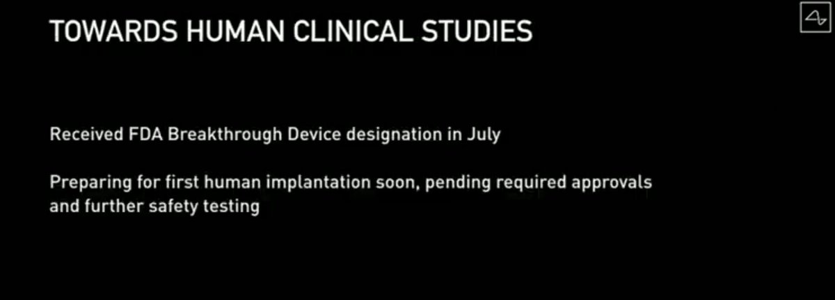 They got a Breakthrough Device Distinction for Neuralink from the FDA in July