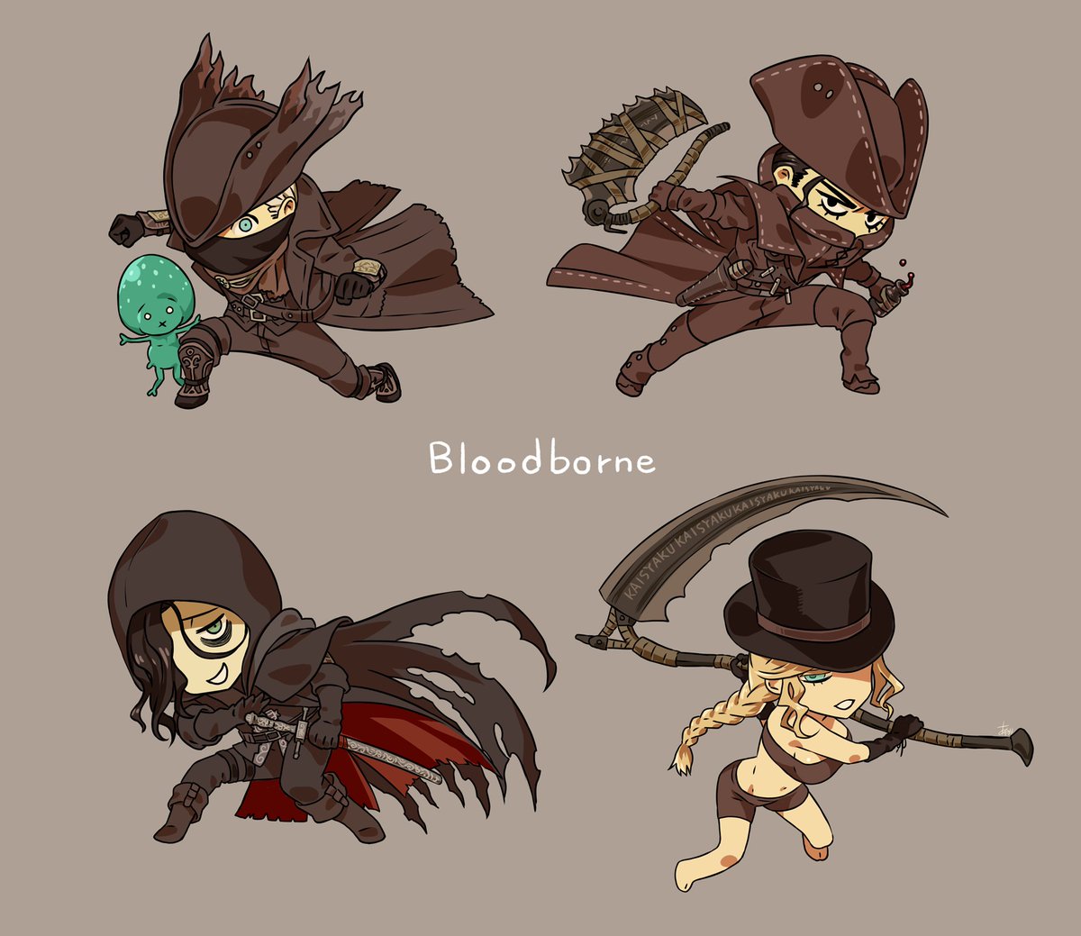 ちび自狩人 Bloodborne 蟻束のイラスト ちび自狩人 Bloodborne 蟻束のイラスト
