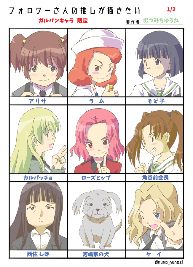 という訳で、#フォロワーさんの推しが描きたい 完了しました。
とりあえずしばらくの間、固定ツイに貼っておきます。

リクエストくださった皆様、お付き合いありがとうございました!m(_ _)m 