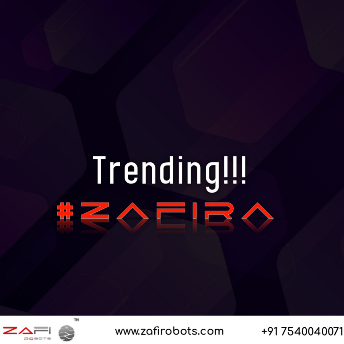 ZafiRobots's tweet image. We are Trending!!!

#ZafiRobots #Zafi #Zafira #ArtificialIntelligence #HumanoidRobot #Covid19 #StaySafe #Robotics #Viral #Trending