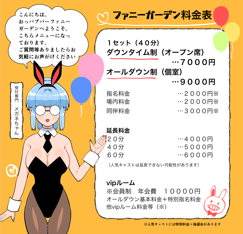 かみし ゆえ Twitterren ファニーガーデン全体の説明です こういうお店に行ったことないうp主が一生懸命調べて作ったメニュー表なので なんちゃって感でご覧ください ちなみにグレ子ちゃんはまだレギュラーメンツではなく オープン席をぐるぐるしてます かみし ゆえ Twitterren ファニーガーデン全体の説明です こういうお店に行ったことないうp主が一生懸命調べて作ったメニュー表なので なんちゃって感でご覧ください ちなみにグレ子ちゃんはまだレギュラーメンツではなく オープン席をぐるぐるしてます