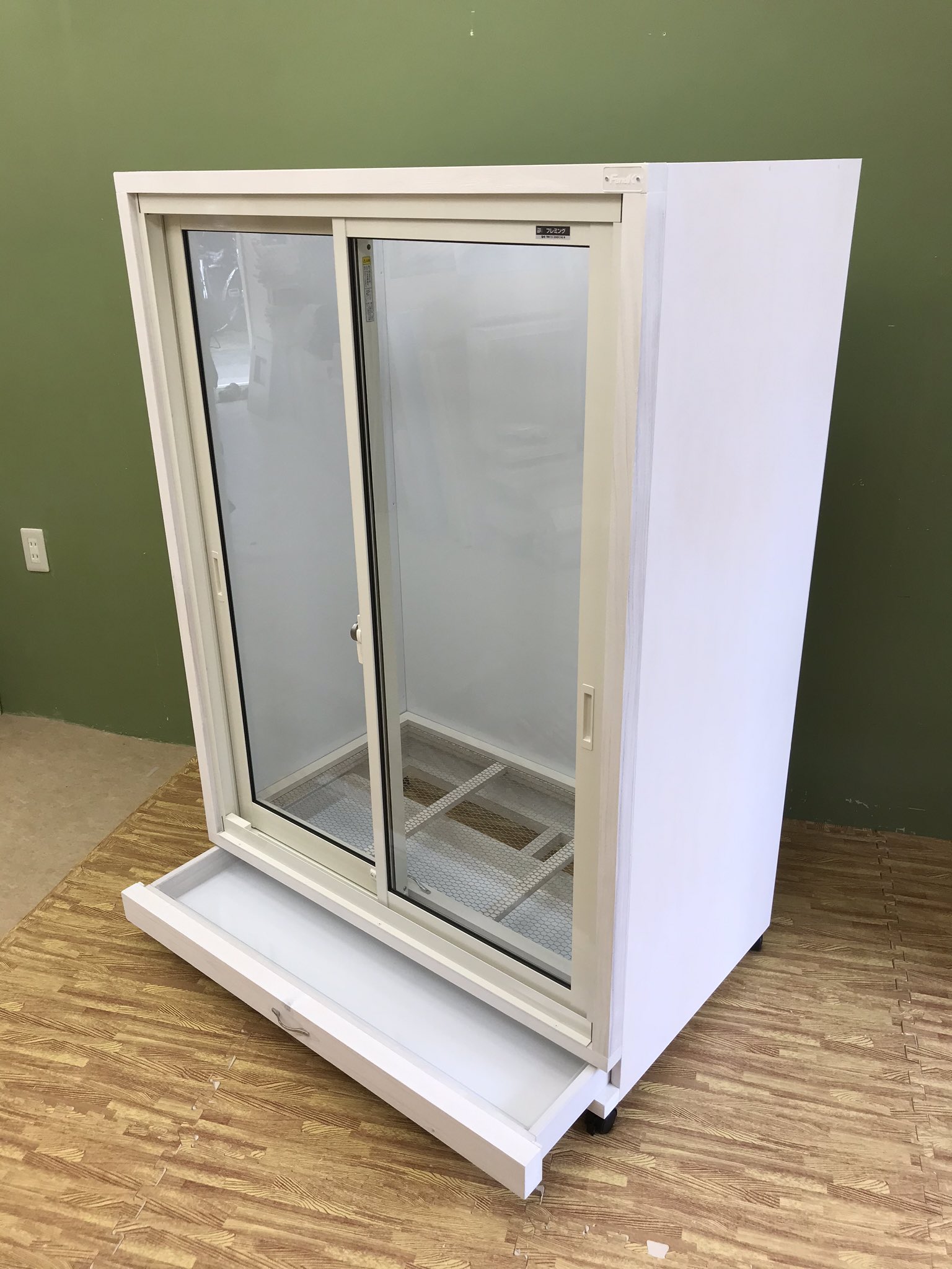 ＦandＫ爬虫類木製ケージ 即納品！ 天井金網 800×400×400 ピックアップ