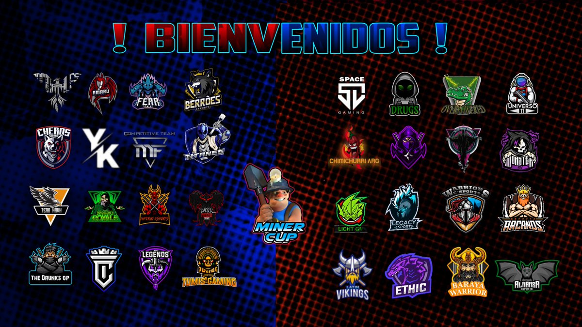 #ClashRoyale | #Bienvenida

Estos son los Equipos que estarán participando en al Tercera Edición de la #MinerCup, Mucha Suerte a todos y lo principal es divertirse.

¿ Quien será el Campeón de está Edición ? 🤔