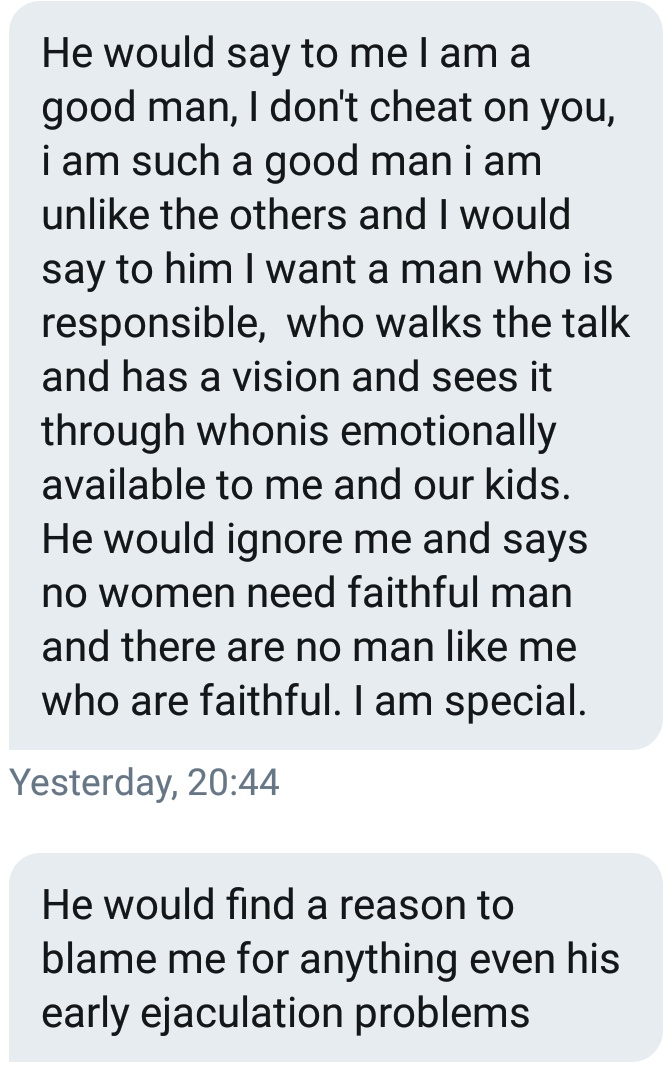  #DMToTL  #Marriage  #Abuse Pt 3I asked her which paragraphs I should share on the TL. Her response is SO important "Also help someone realize that they are not imagining it"You are not imagining it 