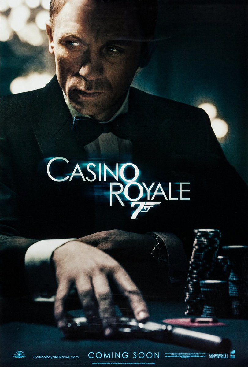 Casino Royale (2006)Starring Daniel Craig, Mads Mikkelsen, Judi Dench007 makes his way back to The Bahamas after filming there many years ago. He embarks on a mission to prevent a mob boss from winning a high stakes poker game. 