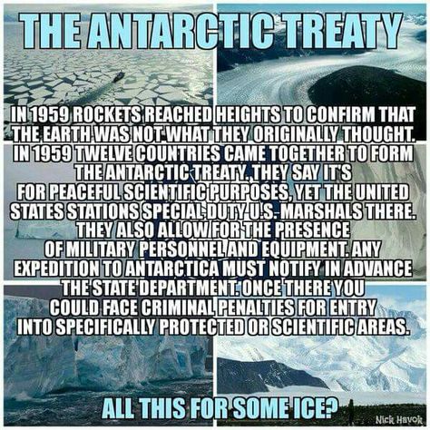 Flat Earthers are correct about the entrance to the ice wall being closely guarded by the countries of the world (in a way that the Arctic pole has never been).Even the most intrepid and well-financed explorers won't be able to get passed the patrol ships without a special pass