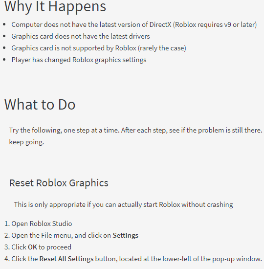 How To Reset Roblox Graphics