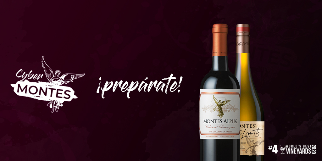 ¡Prepara motores para este Cyber Montes! Recuerda, desde las 00:00 del 31 de agosto. Salud 🍷 🍷

#Monteswines #Vinosmontes #Cyberday #Cyberweek