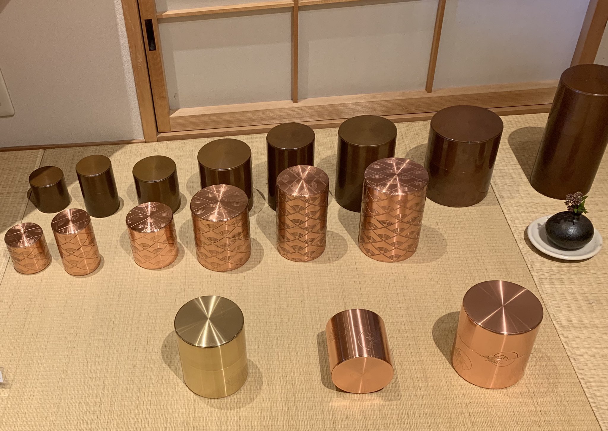 開花堂 茶筒 宝づくし