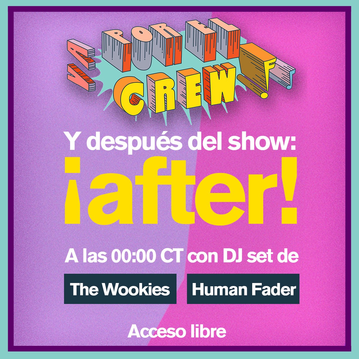 ¡Sigue la fiesta de #VaporelCrew!  Ingresa a vimeo.com/452022196/e17f… a las 00:00pm y acompáñanos en el set de <a href="/thewookies/">The Wookies</a> y Human Fader ¡Gracias por tu apoyo! 

Únete a la causa y dona para el crew a través de: vaporelcrew.hipgive.org