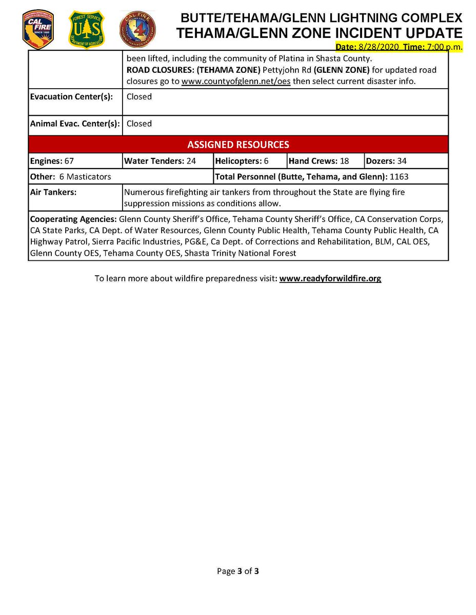 ShastaTrinityNF's tweet image. August 28, 2020 Evening Update for #btulightningcomplex #TGULightningComplex and #ElkhornFire

#CALFIRETGU2020 #ShastaTrinityNF
