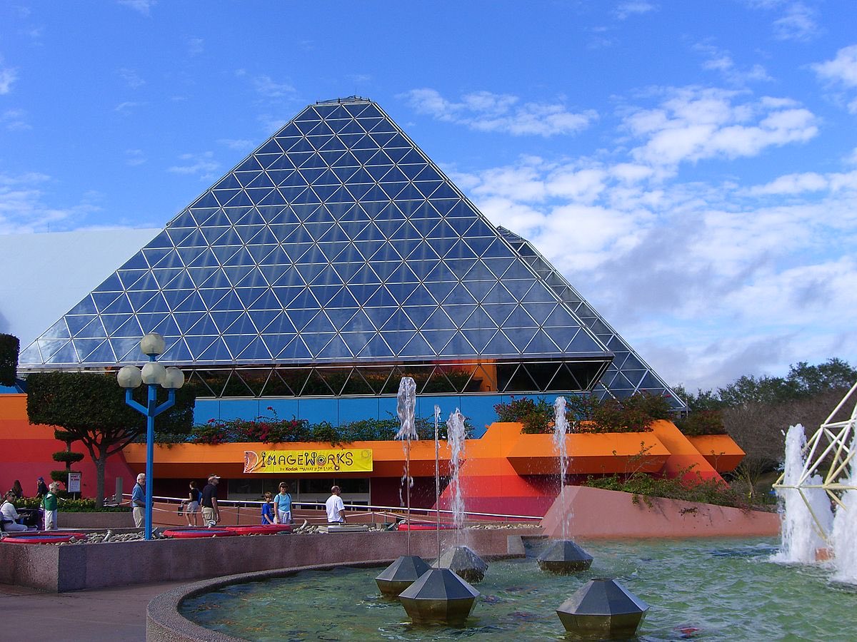The thing with the imagination pavilion is that I know it was supposed to mimic crystals, and not pyramids.