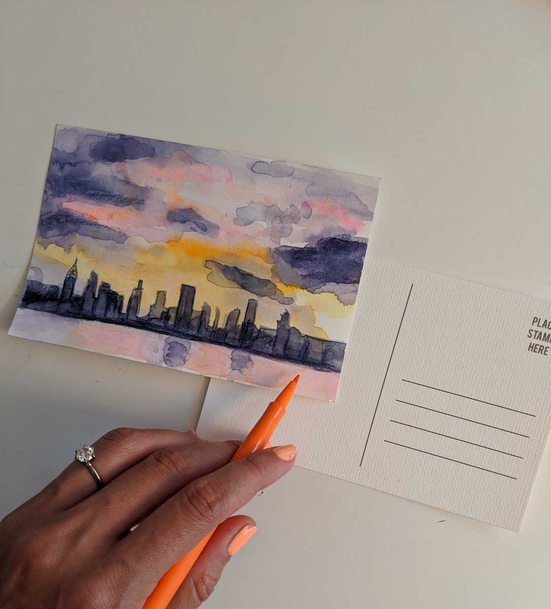 anntrocchia's tweet photo. Hand painted post cards for sale in my Etsy page in honor of saving the USPS of beautiful places I've been to or am inspired to go to! 🌲https://t.co/hUV36q3U9o 🏞️🌲🌆🌍 #postcards #etsy #watercolor  #landscape #anntstudio #SaveUSPS #USPS #vote #art https://t.co/zTbm4jFUen