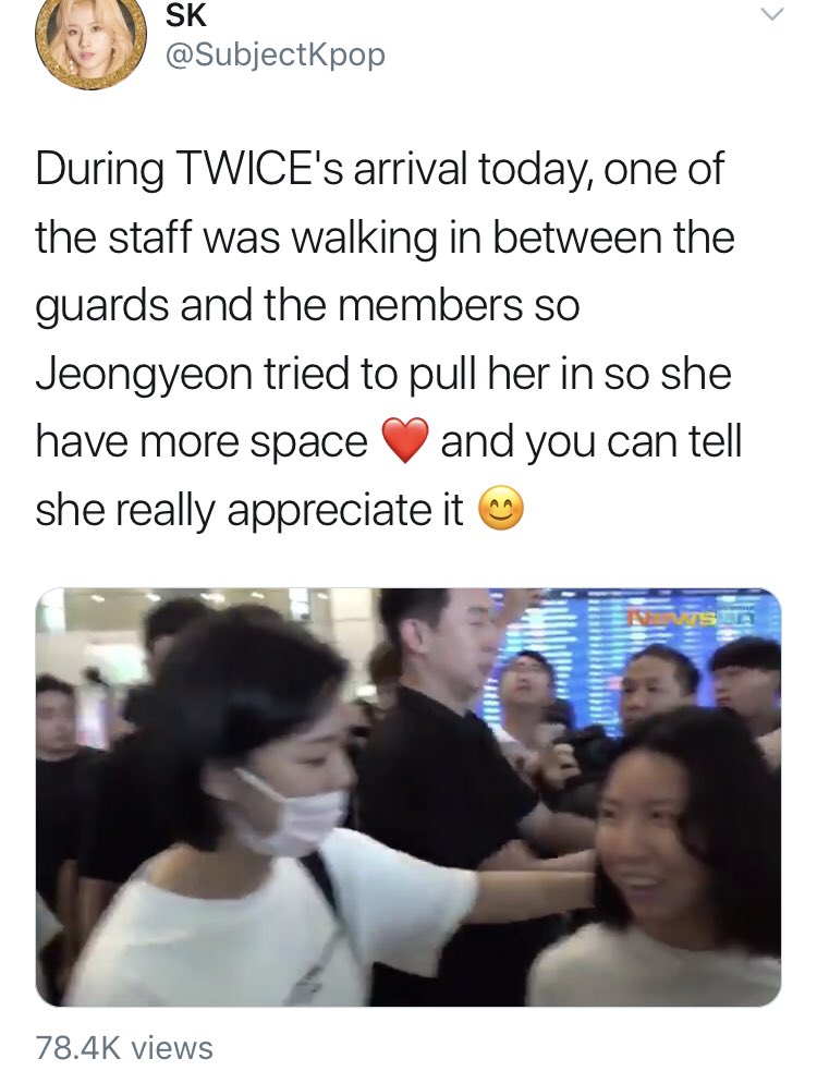 Jeongyeon is a kind person and she cares about everyone. Her actions have always spoken louder than words.She, and the rest of Twice deserve to only work with people who respect them and help them grow as artists.