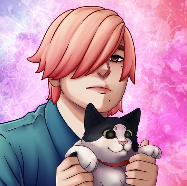 MadChessHatter's tweet photo. I realised there was stuff I never uploaded, so here...
From what I call masochism (1/2), both redid the thing and finished it. 
#Illustrator #GradientTool #VectorArt #DigitalArt #SelfPortrait #Cat #ProfilePic https://t.co/8iXMVYqVvI