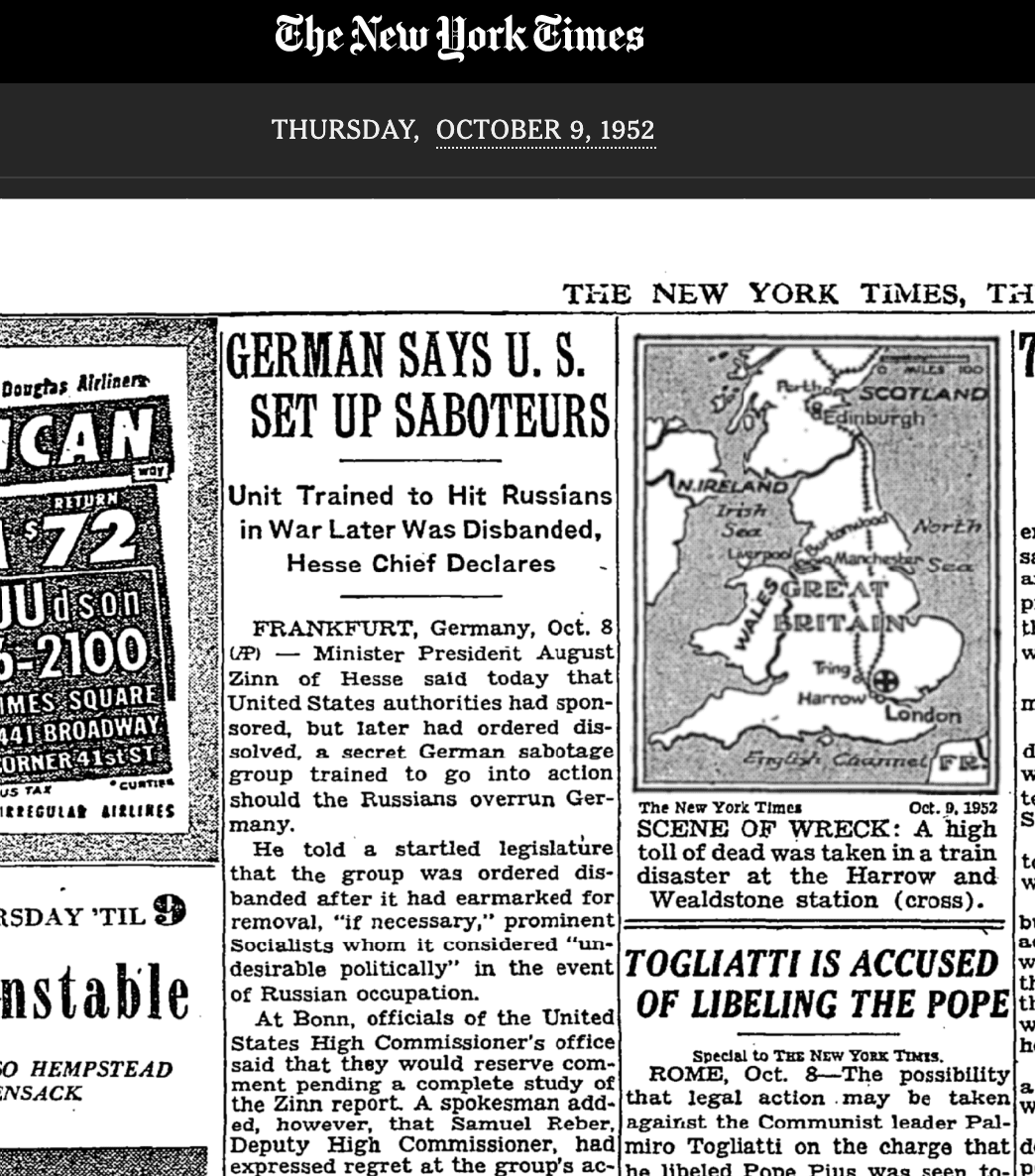 The US sending over saboteurs to the DDR wasn't that well-kept of a secret. Here is an article from the New York Times.