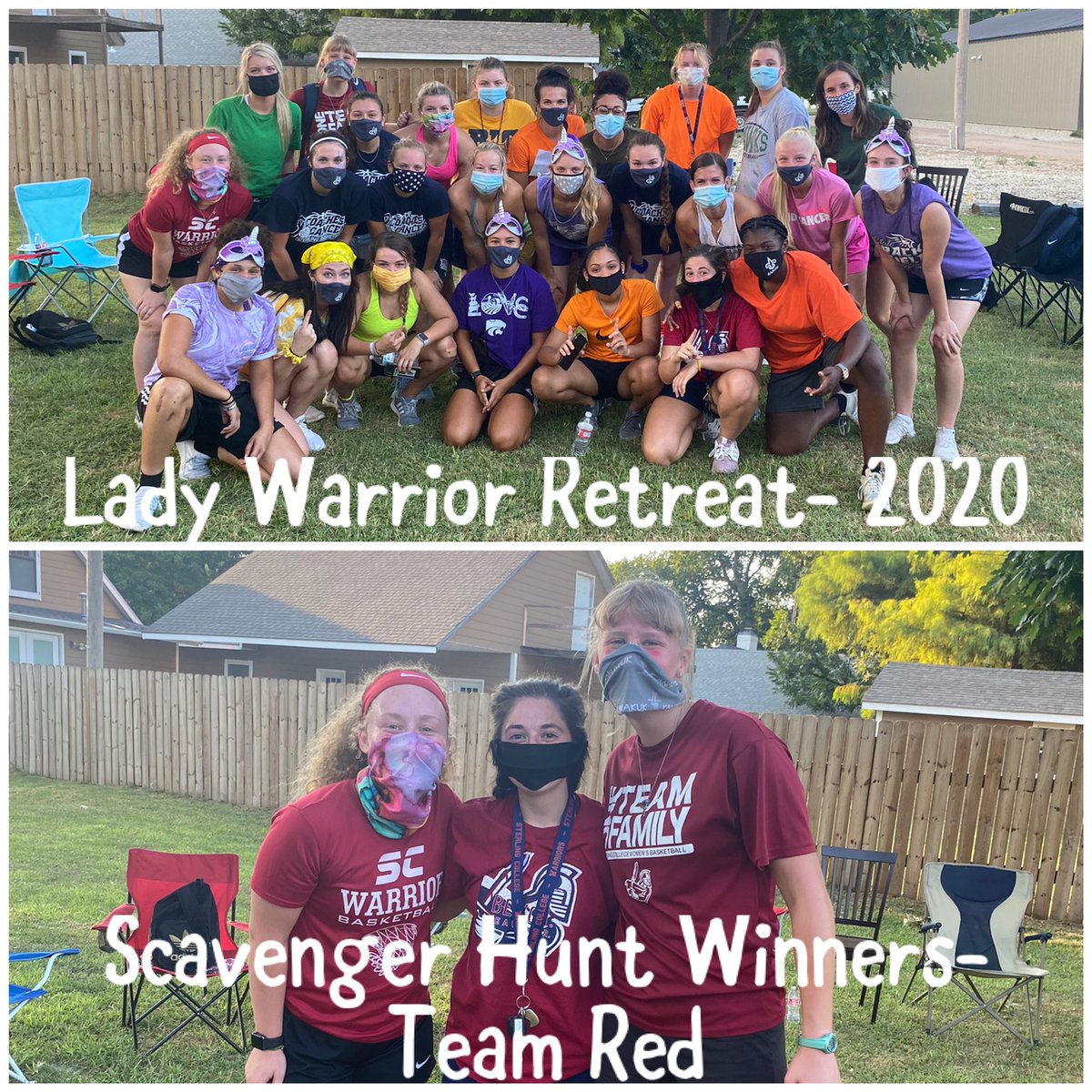 SCWarriorWBB's tweet photo. An AWESOME evening of team-building during our 7th Annual Lady Warrior Basketball Retreat. Looks a little different this year but there were still LOTS of laughs and great fellowship.  #swordsup #scwbb20 #UnfinishedBusiness #bikegang #morethanbball https://t.co/ykzkzofr5o