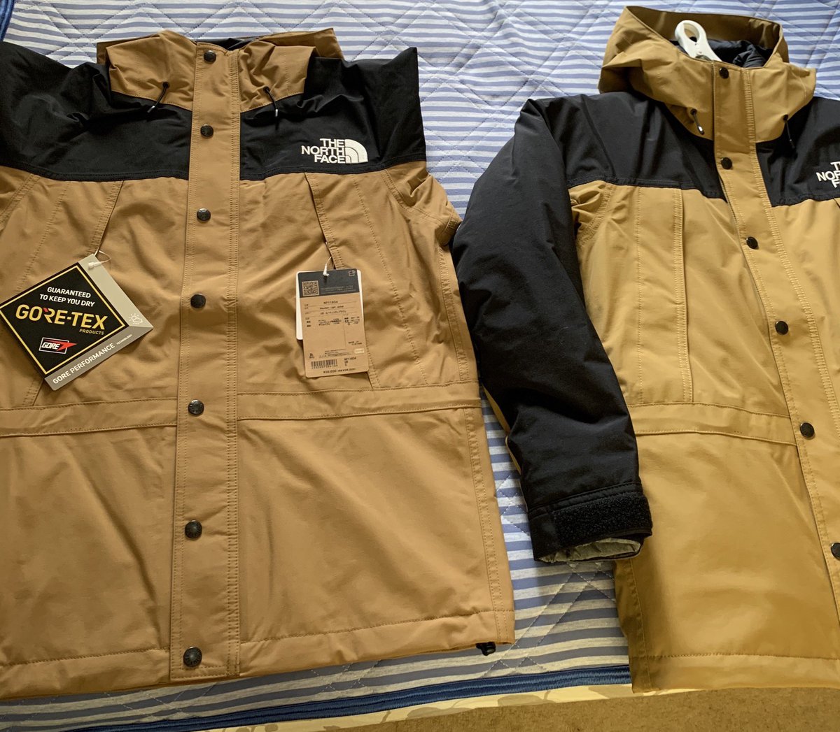 The North Face マウンテンライトジャケット　ユーティリティブラウン マウンテンライトのユーティリティブラウンとブリティッシュカーキ