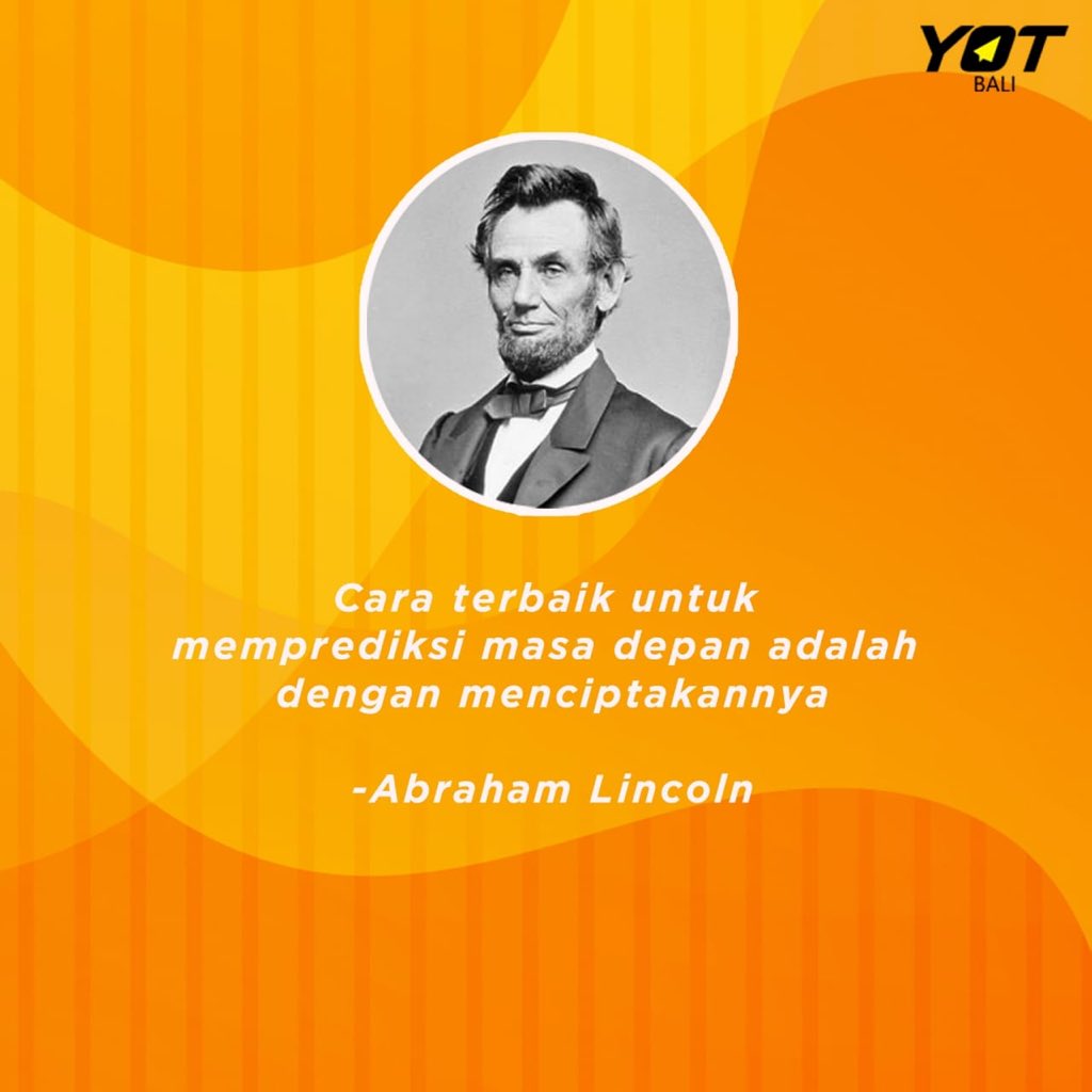Halo YOTers! Cara terbaik yang dapat Kamu gunakan untuk memprediksi masa depanmu adalah dgn menciptakannya. Kamu mungkin pernah gagal kesekian kalinya. Tetapi, itu tidak akan menjadi halangan untuk kamu meraih kesuksesan🙌🏻
#MenyatukanIndonesia #IndonesiaKuat #YoungOnTop #YOTBali