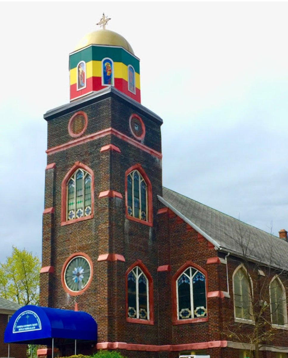 This is the Ethiopian Orthodox Tewahedo church in Buffalo, with the flag of ETHIOPIA painted on its steeple. Ethiopia is rife with ethnic tension and political conflict. Any vandalism in regards to that? No. 5/