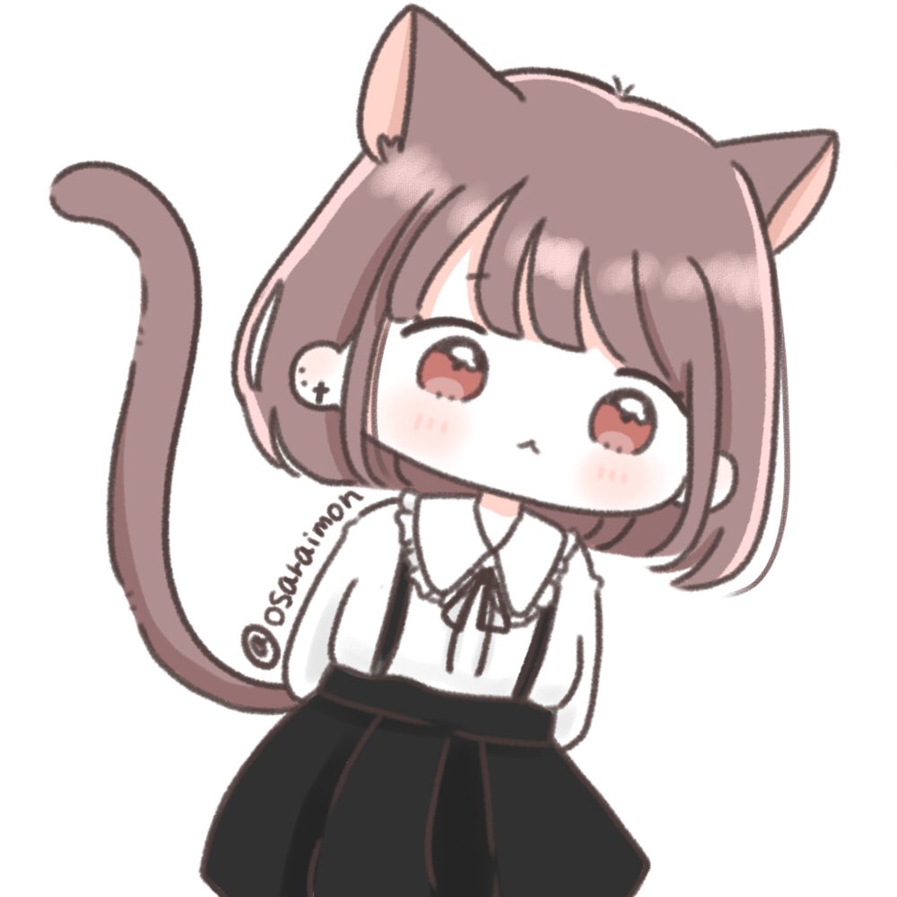 ケモ耳女子のリクエストを頂いて頑張って描いたのですが猫ちゃんしか上手く出来なかっ おさらいも 遅筆のイラスト