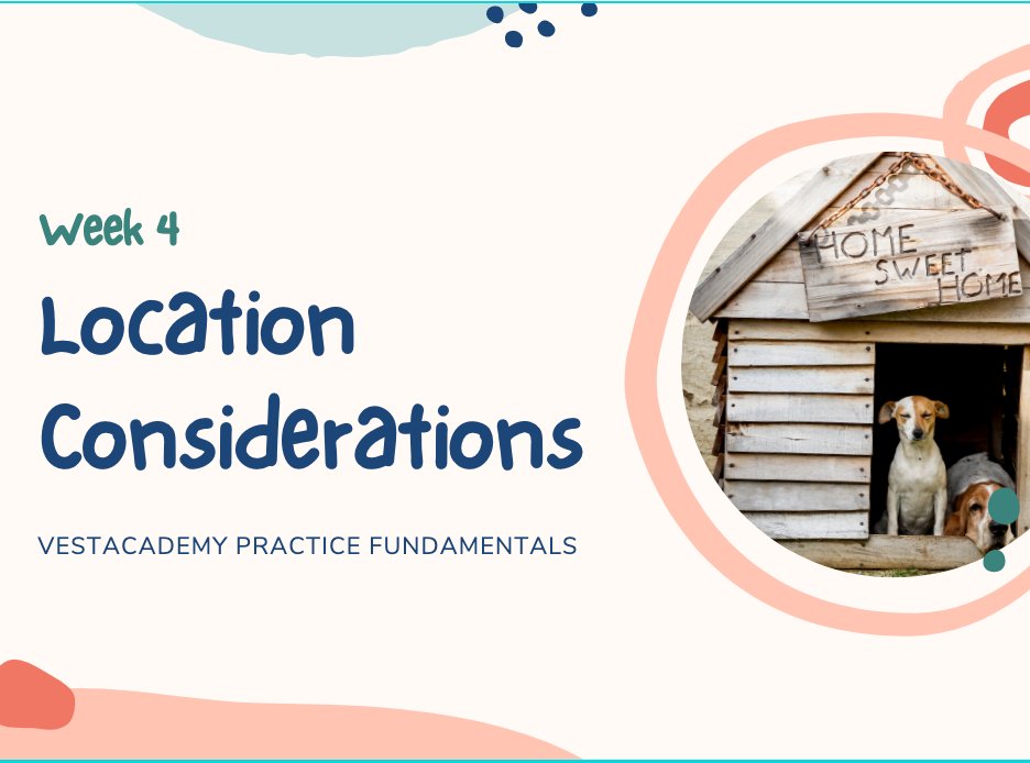Calling all aspiring practice owners👩‍⚕️🐶! Time for class 🤓🍎 Week 4 of our 9 week practice ownership readiness course 💪 focuses on choosing a location that is ideal for you and your dream practice! See you there!

vestavets.com/week-4

#veterinarian #vet #vettech
