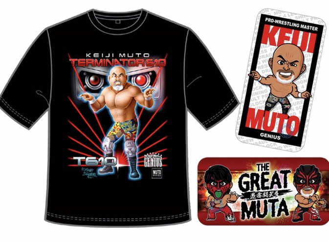 Twitter 上的 Muto Office 公式 人工関節に施術した両膝が機械と化した武藤敬司が描かれた ターミネーター610 Tシャツ 坂井永年氏デザイン 武藤敬司orグレート ムタ モバイルバッテリー好評発売中 通販shop T Co 0d6nd3pjjs 武藤敬司