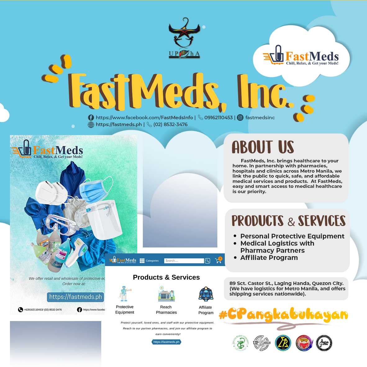 FastMeds, Inc. brings healthcare to your home with nationwide shipping. They link the public to quick, safe, and affordable medical services and products. Check their websites and social media accounts to know more about them!

#CPangkabuhayan
#SupportLocalBusinesses