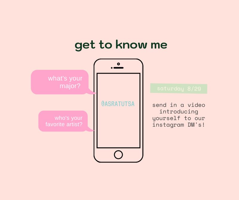utsaasr's tweet photo. 🦋 𝗴𝗲𝘁 𝘁𝗼 𝗸𝗻𝗼𝘄 𝗺𝗲 🦋
send in a video sharing the things you love! let us know your name, classification, major, even show us your dog! there is no time limit to the video submission, we’re so excited to get to know you! ♡ 
#utsaASR #futureroadrunner #utsa2024 #utsa24 https://t.co/SAVh3MKqHf