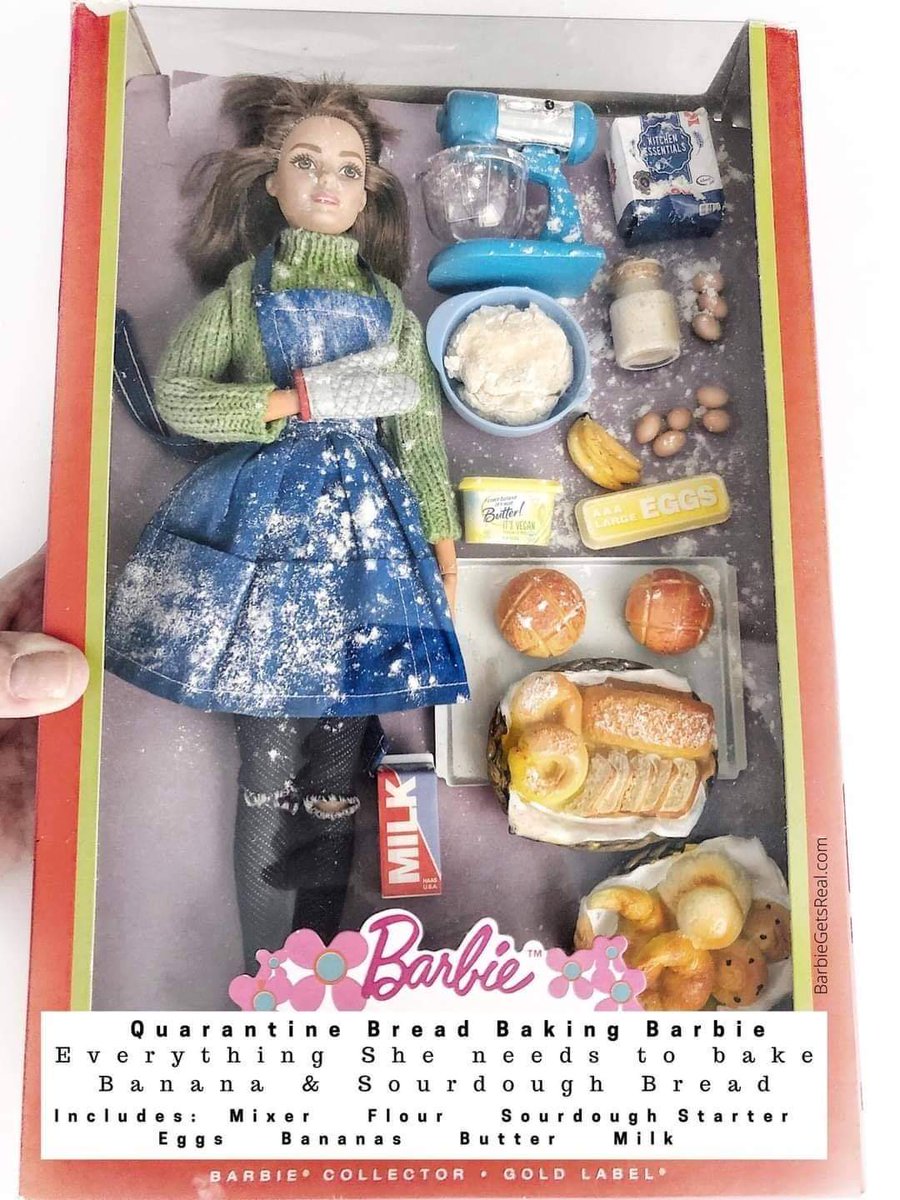 pompa Respeto a ti mismo naranja Valeria DeBotas on Twitter: "Cuál es tu Barbie de Cuarentena?... Barbie  banana bread o Barbie loca de los gatos? ...faltó la Barbie señora de las  matas 🤣 https://t.co/w157PT7Ezd" / Twitter