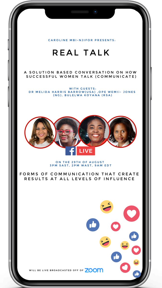zmbinjifor's tweet photo. REALTALK-HAPPY WOMEN’S MONTH-FINALE! How Successful Women Talk (Communicate) for Results in varying levels of influence.
#MeetOurguest #opewemijones #RealTalk #SOLUTIONING #womensmonth #drmelidaharrisbarrow #howsuccessfulwomentalk #howsuccessfulwomencommunicate https://t.co/m1y9AgoHpj