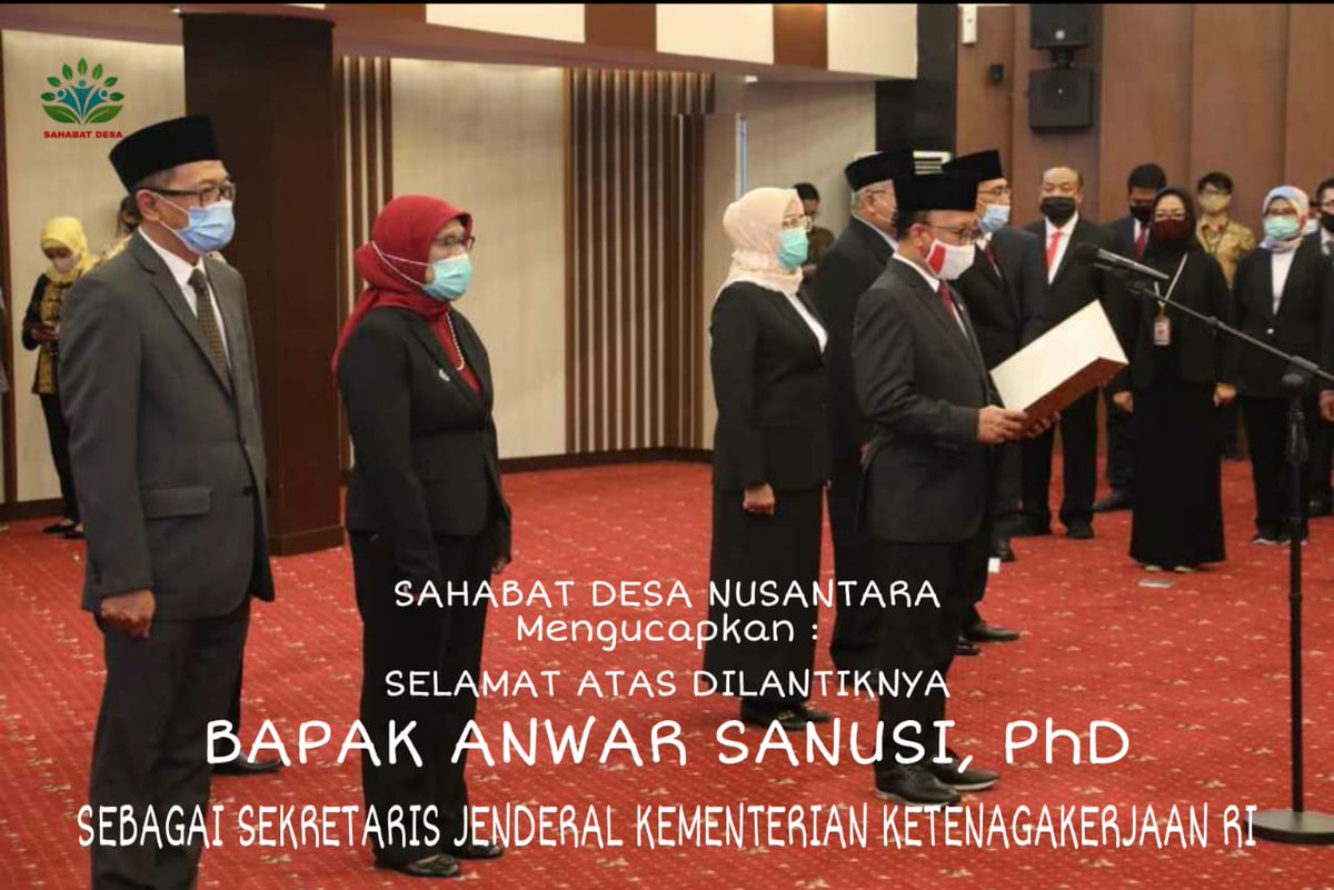 Selamat atas pelantikan nya bapak pembina #sahabatdesanusantara teriring doa dan ucapan terima kasih untuk bapak <a href="/anwsanusi/">Anwar Sanusi</a> yg tak terhingga karena telah membina kami  
<a href="/jokowi/">Joko Widodo</a>
<a href="/ahmadyani__bs/">A. Yani B.S</a>