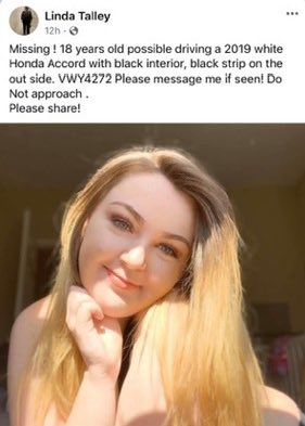 i dont usually post more personal serious things, but if anyone lives in the richmond/chesterfield/midlothian area, please keep an eye out for this girl. her name is hannah talley, she’s 18 years old, and has expressed su*c*dal intent in the past