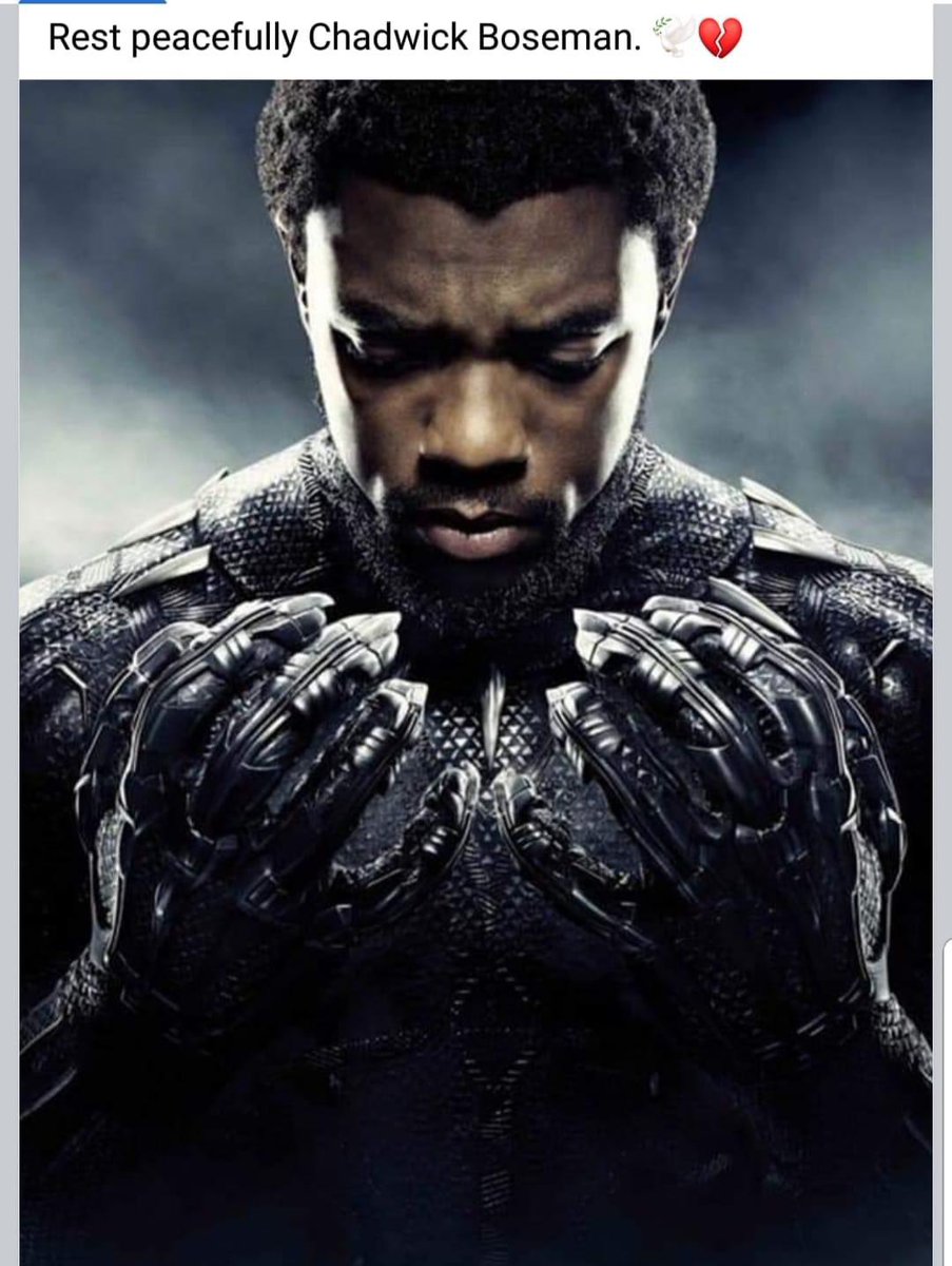 cbperio's tweet photo. #WakandaForever Rest in peace #ChadwickBoseman Great actor #Blackpanter https://t.co/Nsr7z8YSHU