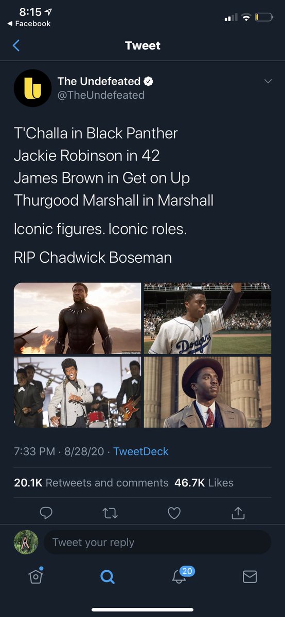 amariwolf's tweet photo. RIP Chadwick Boseman :( https://t.co/Trqg8OKFaA