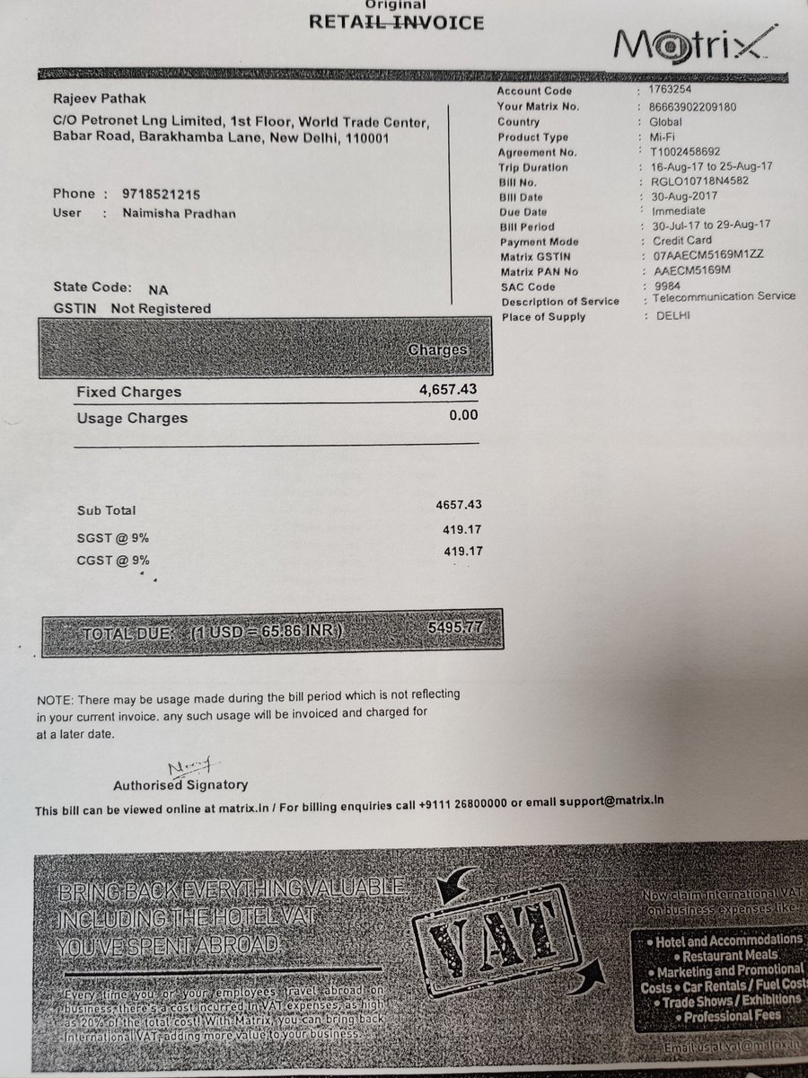 pbhushan1's tweet image. A sample of how PSU Petronet is being looted for personal exp of daughter of MOPNG Dharmendra Pradhan. &amp;gt;68K paid for her International calls. MD&amp;amp;CEO Prabhat Singh approved it.HC ordered a CVC inquiry into his abuse of office. But no inquiry yet. Does he have @PMOIndia protection?