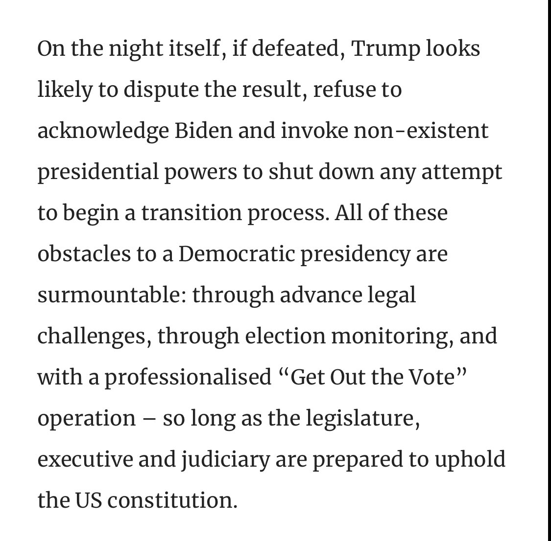 Trump can be forced to vacate the White House but ...  https://www.newstatesman.com/world/north-america/2020/08/democrats-need-plan-stop-donald-trump-stealing-election