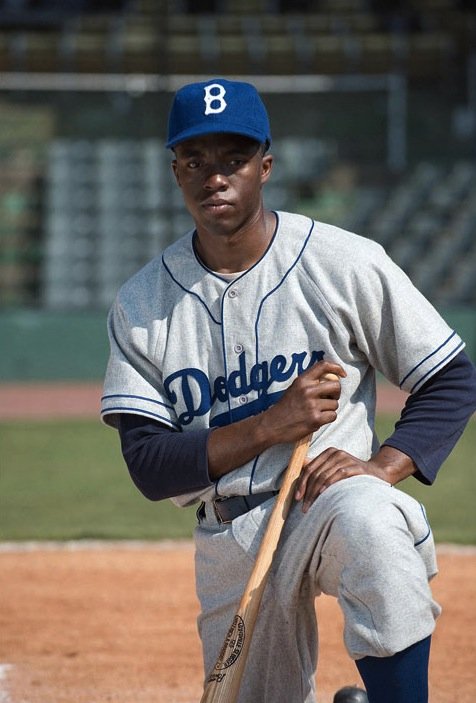 His performance as legendary baseball player Jackie Robinson in '42' (2013), his breakout performance is available to rent on  @YouTube,  @AppleTV Sky Store, Microsoft and Rakuten.