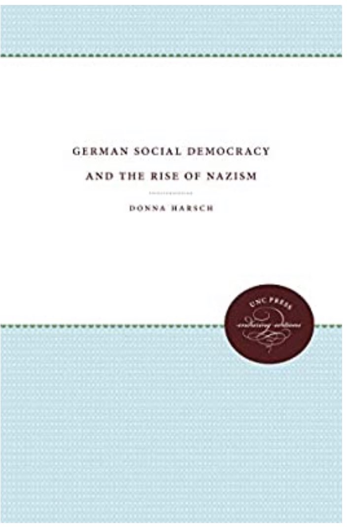 6/ ... when Von Papen staged a coup against the socialist led Prussian government (1932), workers appeared at their "action stations" (only to be demobilised by the SPD) ... because they knew the drill in advance see Donna Harsch's book (and mine forthcoming)