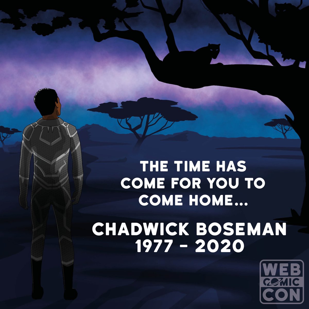 webcomicon's tweet image. Wakanda Forever

#wakandaforever #truehero #chadwickboseman #cancerresearch #blackpanther #marvel #blackpanthermarvel #kingtchalla #webcomic #webcomicon #avengers #scifiart #chadwick