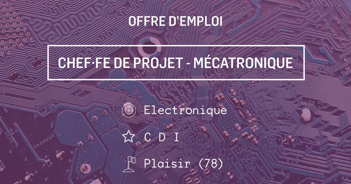 ⚡️ Chef·fe de Projet - #Mécatronique
📍 Plaisir (78)
➡️ buff.ly/3iiVJ7B

#JobmeUp #ingénieur #engineer #embeddedsystems #engineering #tech #STEM #electronics #offredemploi #recrutement #jobopening #emploi #mechatronics #embeddeddevelopment #EmbeddedSoftware #RanD