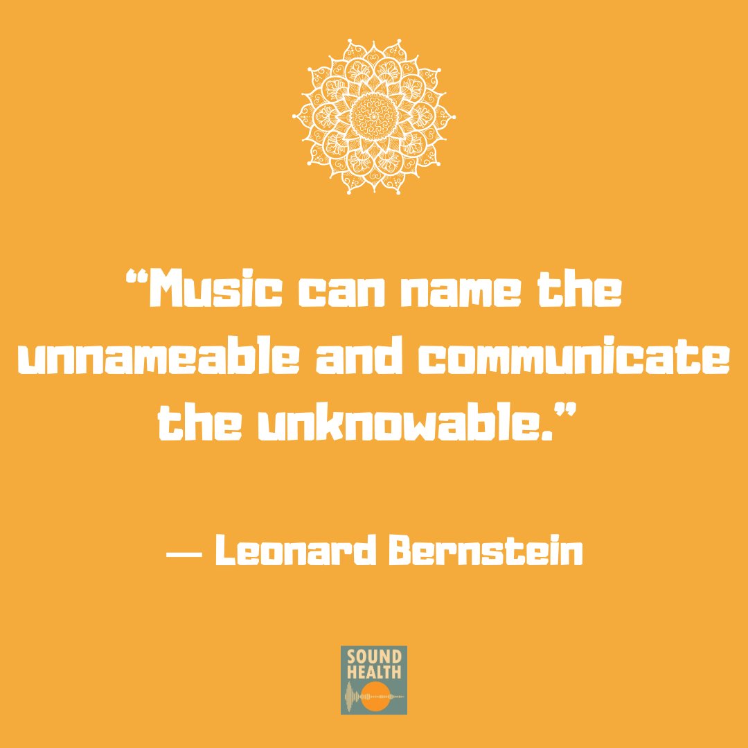 jimdonovandrums's tweet photo. “Music can name the unnameable and communicate the unknowable.” 

👉 Leonard Bernstein

#soundhealing #musichealing #musictherapy https://t.co/12qjiT6qQe