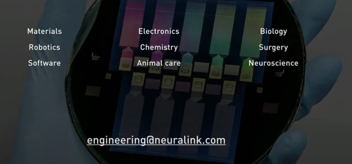 Xroute53's tweet image. Key outcome of the #NeuralLink product demo. They are hiring 👍🏾