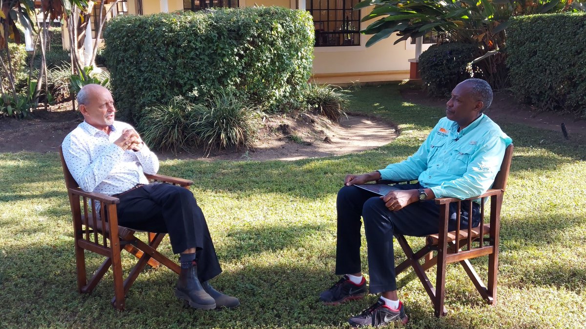 AWFCEO's tweet photo. Began my trip to Arusha with a chat with my good friend and CEO @ThomsonSafaris , John Beaucroft. 
Beautiful weather in #Arusha. Looking forward to the #Serengetiexperience. Join me and my family as we document our trip. https://t.co/ryVusSXLYc