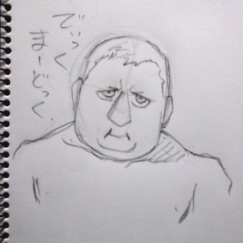 @nectarine_ring @gpzjzx81 ビールが大好きで健啖家、後ろからタイツを引っ張られて半ケツになるのがお約束。そんなマードックが強いのは当たり前ですよね。取り急ぎで描きましたが、手直しして色紙に描くかもしれません。 