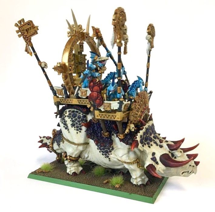 RayGilliesJones's tweet photo. The completed #Stegadon. Hope you like him. #Lizardmen #Warhammer #AoS #Seraphon #Warmongers https://t.co/2T5FCRm7dG