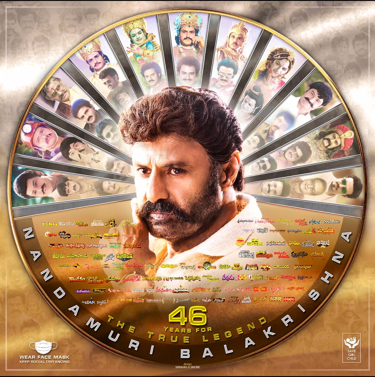 #NBK GAARU ♥️
#46GloriusYearsOfNBK 
To the legend #NandamuriBalakrishna gaaru 👏🏾💪🏼
Happy to be part of #NBK106 #BB3 can’t wait 
#Godbless