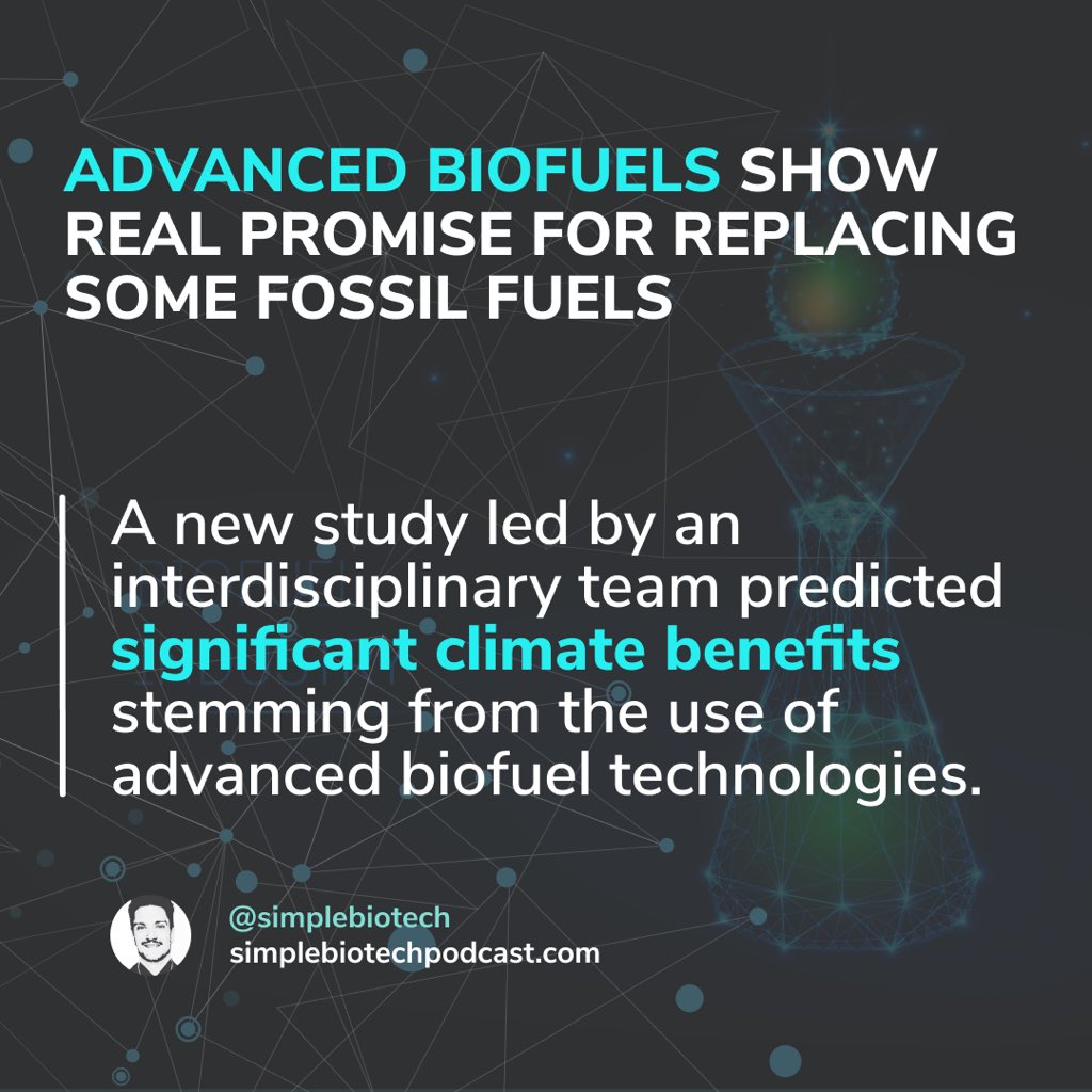 simplebiotech's tweet photo. Advanced #biofuels show real promise for replacing some #fossilfuels

#discovery #biotech #research #biology #biotechnology #sciencepodcast #scientificresearch #biofuel #biodiesel #renewableenergy #carbonemissions #pollution #renewables #goinggreen  #organic #carbonnegative https://t.co/DM6fqw1vhx
