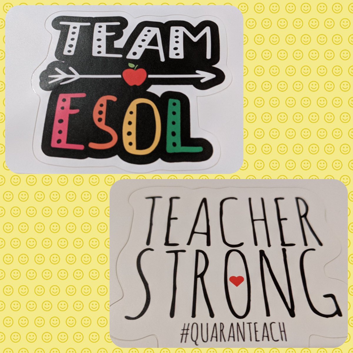 Mrs_B_ESLTeach's tweet photo. Love these stickers from @TeePublic to send to my ESOL teammates! #TeamESOL #TeacherStrong #quaranteach https://t.co/2EzY5JuLMj